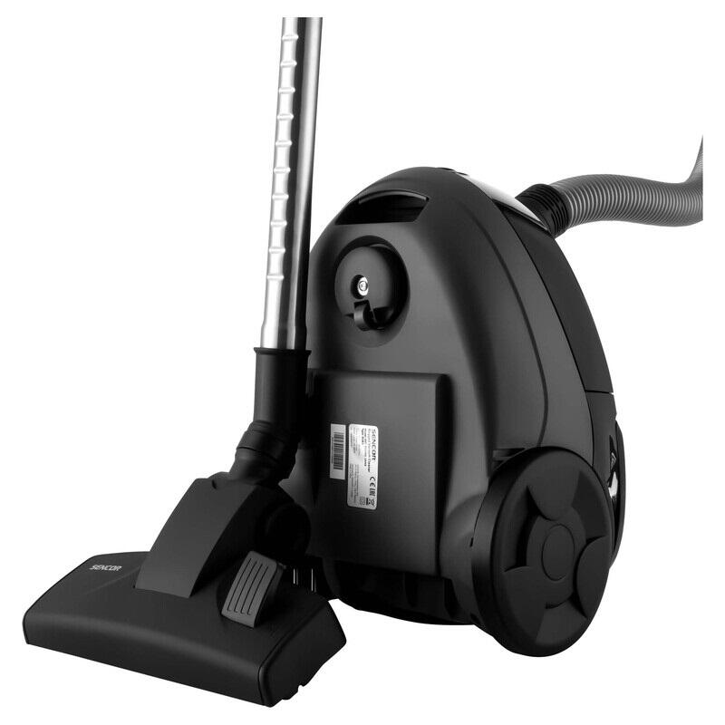 Aspirator cu sac, 700 W, Capacitate colectare 2 l, Filtru HEPA H13, Rebobinare automata, Negru