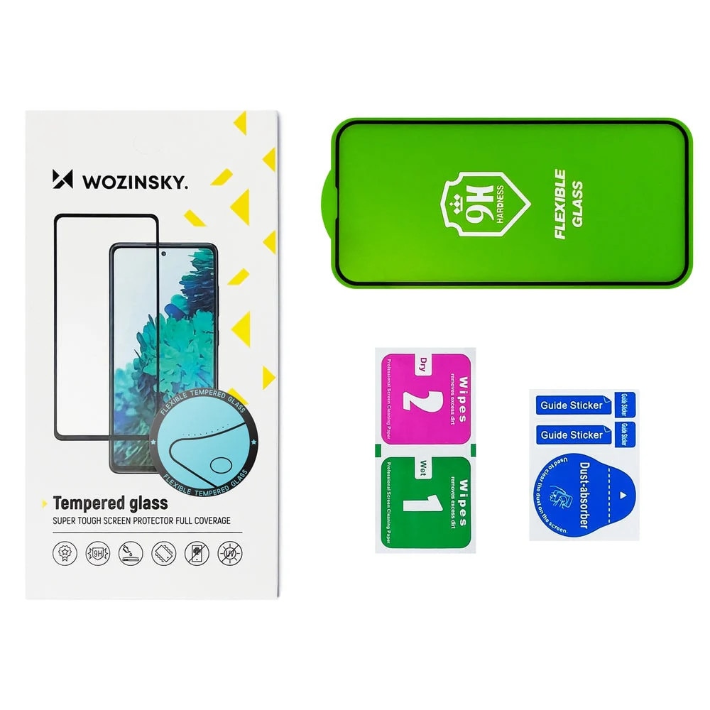 Folie Sticla Flexibila Wozinsky pentru Samsung Galaxy A41, Full Cover, 9H, Negru