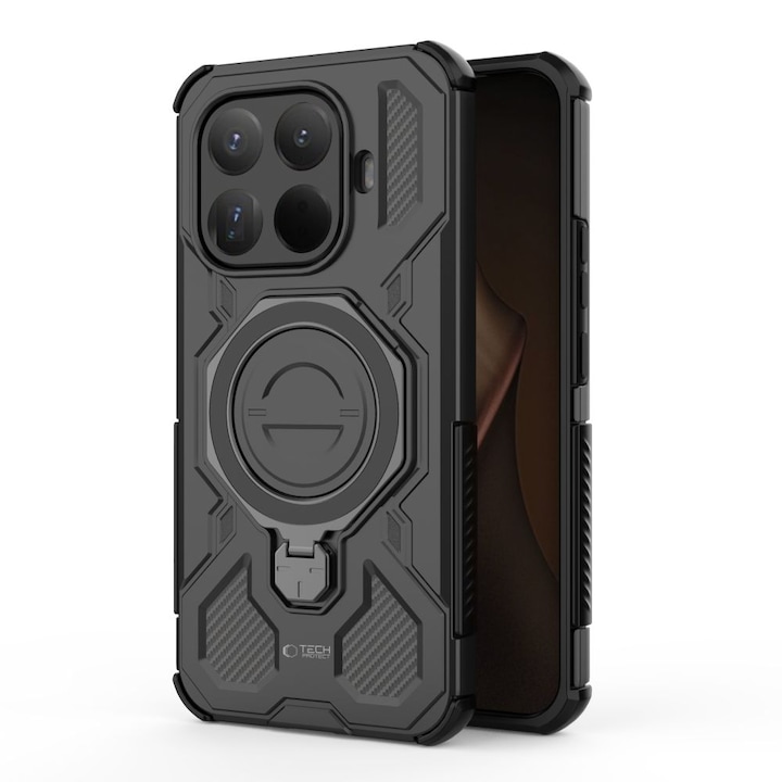 Carcasa Tech-Protect TacticStand cu MagSafe compatibila cu Xiaomi 15T Pro, Negru