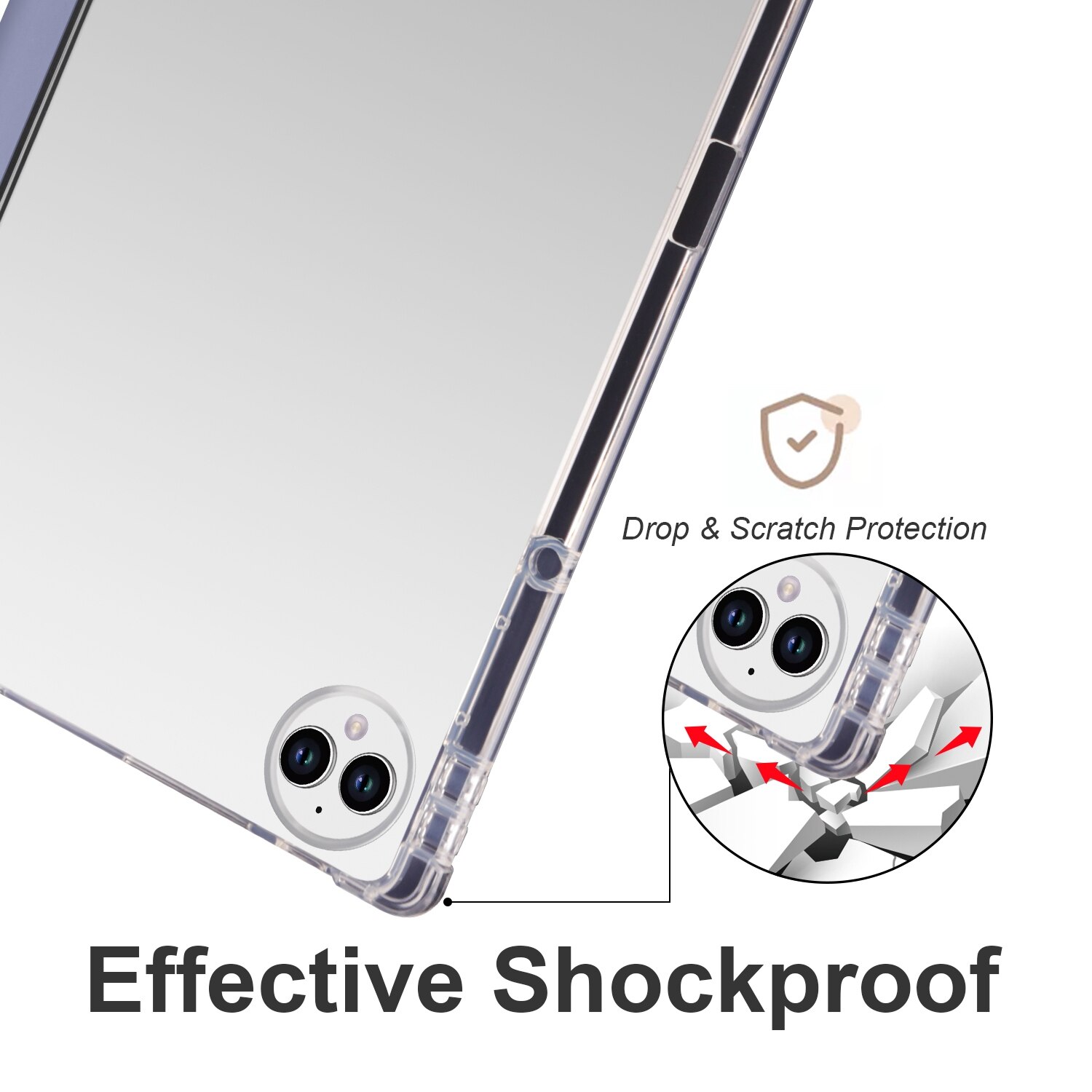 Husa tableta pentru Huawei MatePad Pro 13.2 2023, TPU transparent cu pliere in 3, piele inteligenta, violet