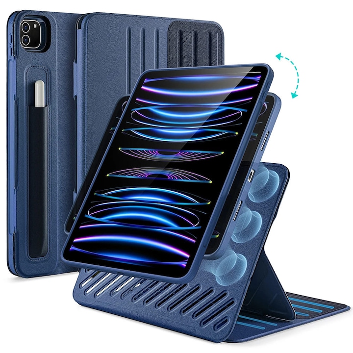 Husa pentru iPad Air 4 (2020) / Air 5 (2022) / Air 6 (2024) - ESR Shift Magnetic - Blue