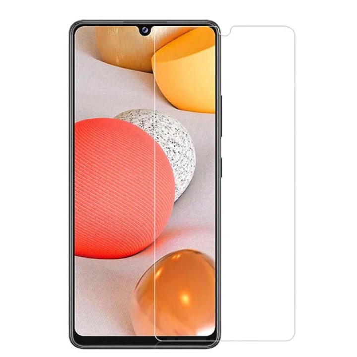 Folie sticla compatibila cu Samsung Galaxy M32 4G, 0.33mm, 9H, 2.5D, Transparent, Case friendly, Folia nu acopera tot ecranul