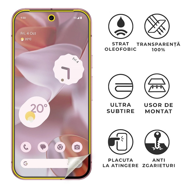 Folie Silicon Ecran pentru Samsung Galaxy S22 Ultra, Silicon Hydrogel Regenerabil, Flexible Hydro-Crystal, Protectie Completa, Full Glue, Instalare usoara, Set complet pentru Instalare
