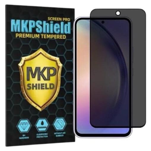 Folie Protectie Privacy Sticla securizata Mkpshield, compatibila Samsung Galaxy S21 Plus Full Glue, Ultra HD, Margini Negre