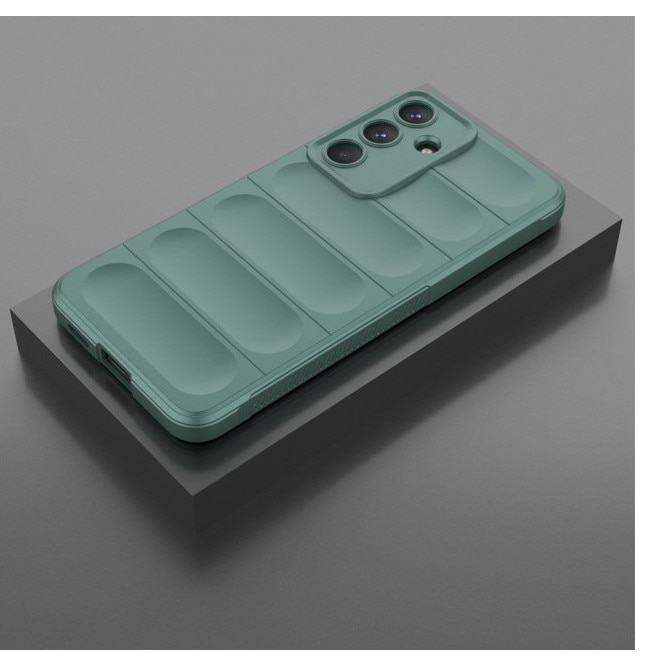 Husa Upzz® Magic Shield Pentru Samsung Galaxy S25 FE, MicroFibra la Interior, Anti Sock - Verde
