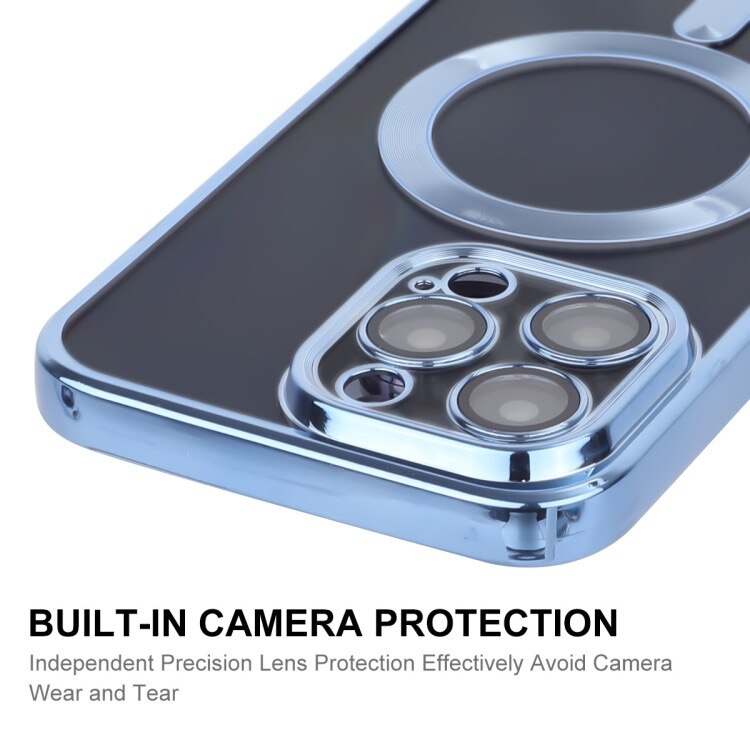 Husa din silicon cu margini metalizate Ultra-Soft, Luxury Magsafe, compatibila cu iPhone 11 / Albastru