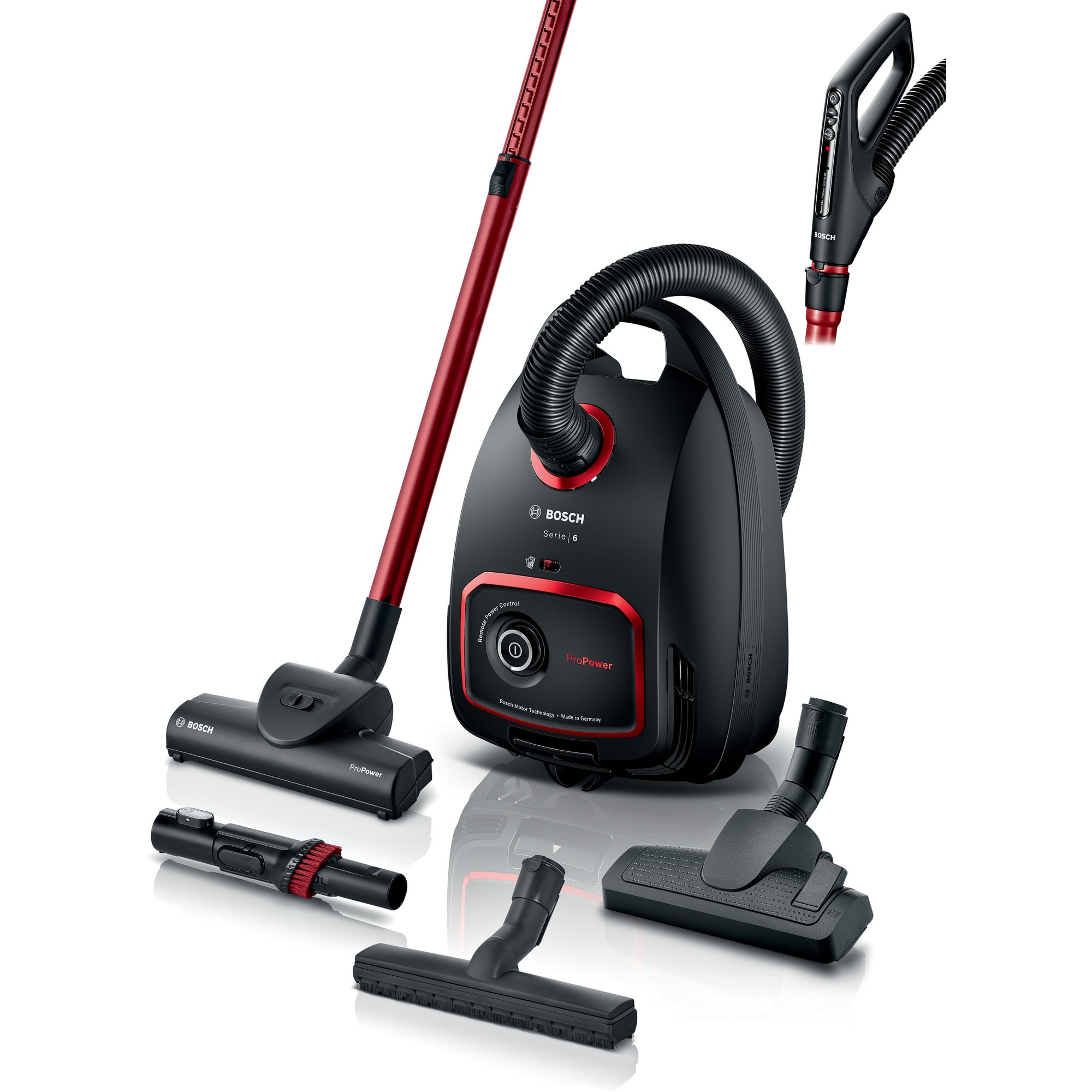 Aspirator cu sac Bosch ProPower BGL6POW1 Seria 6, Sistemul PowerProtect, 850W, capacitate colectare 4 l, Consum anual de energie: 35.5 kWh/an, Negru
