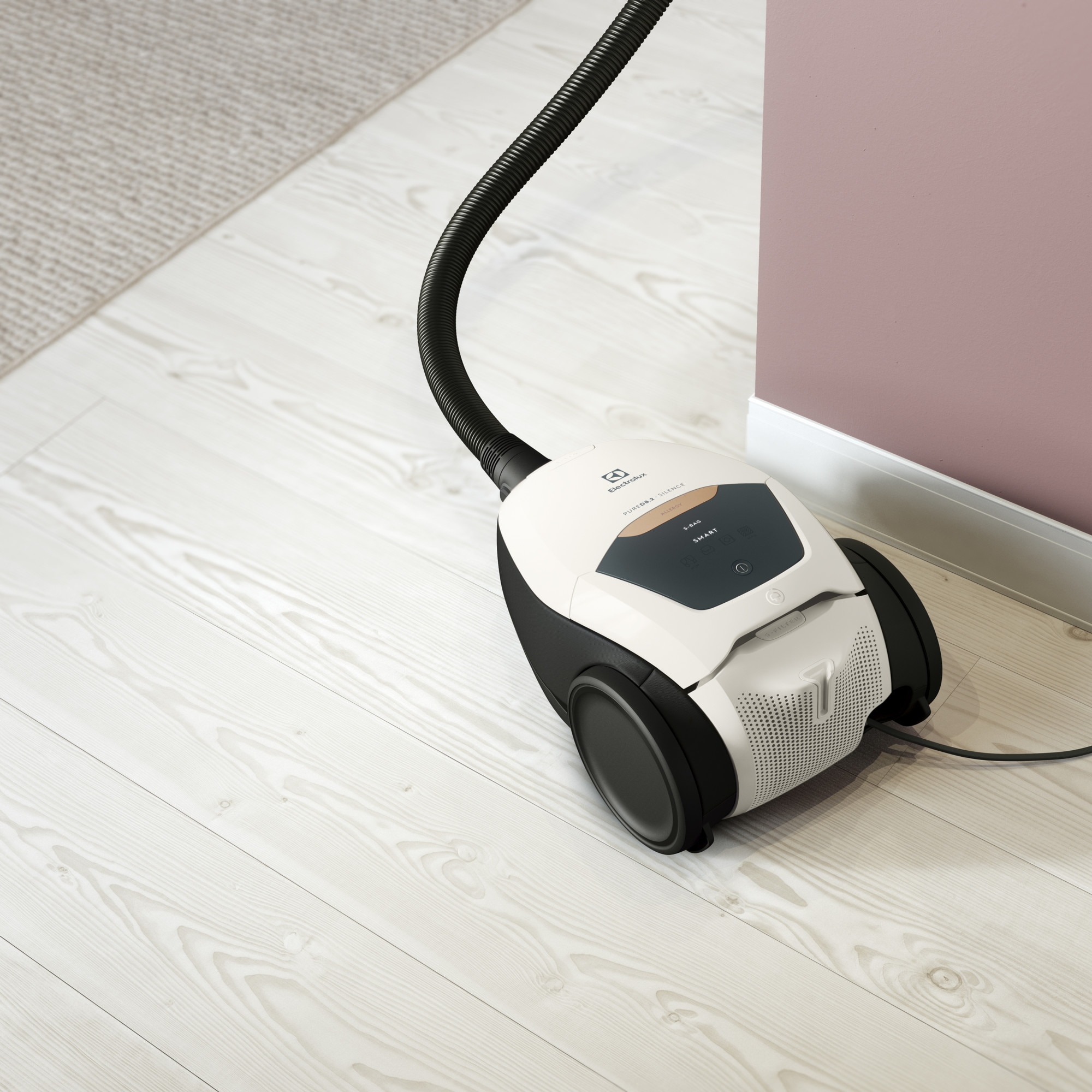 Aspirator cu sac Electrolux PD82-ALRG, Pure D8.2, 500W, sac 3.5L, nivel zgomot 57dB, filtru HEPA, alb