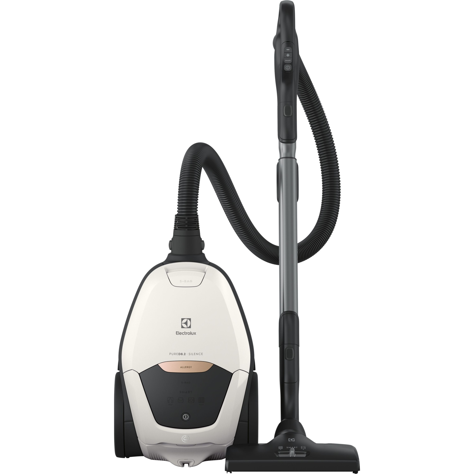 Aspirator cu sac Electrolux PD82-ALRG, Pure D8.2, 500W, sac 3.5L, nivel zgomot 57dB, filtru HEPA, alb