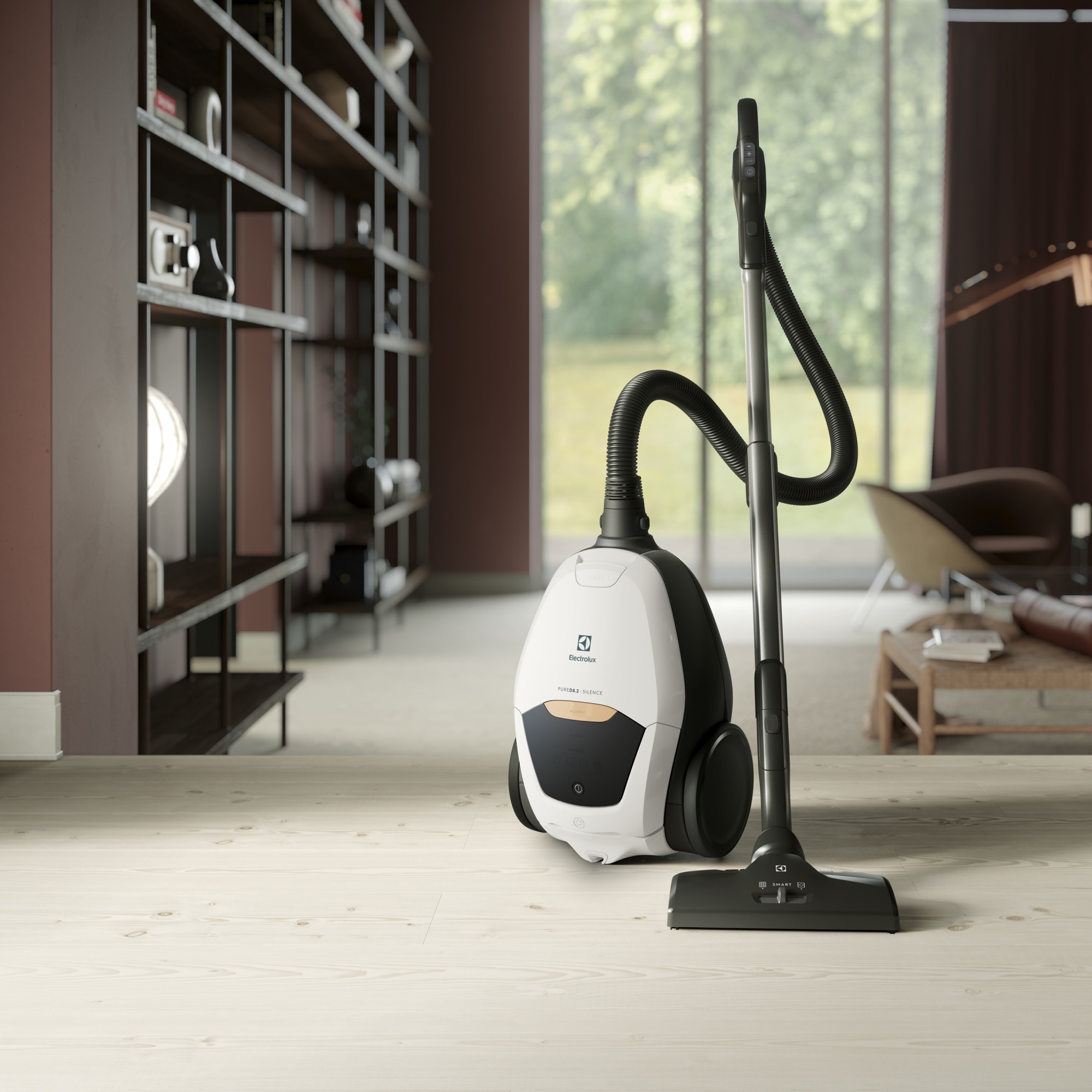 Aspirator cu sac Electrolux PD82-ALRG, Pure D8.2, 500W, sac 3.5L, nivel zgomot 57dB, filtru HEPA, alb