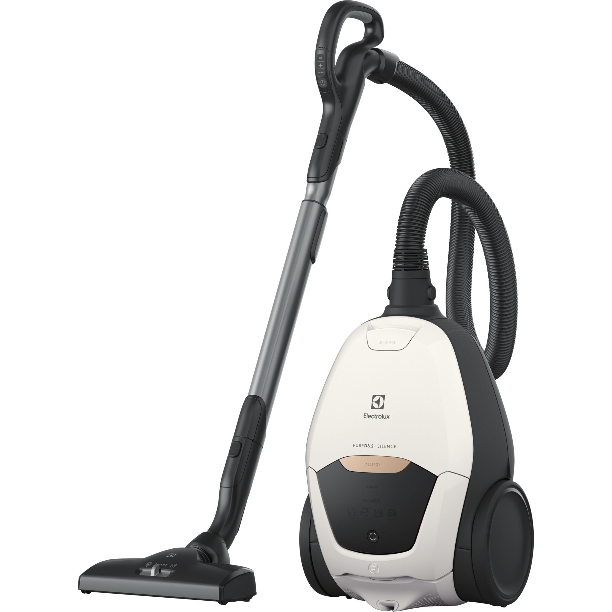 Aspirator cu sac Electrolux PD82-ALRG, Pure D8.2, 500W, sac 3.5L, nivel zgomot 57dB, filtru HEPA, alb