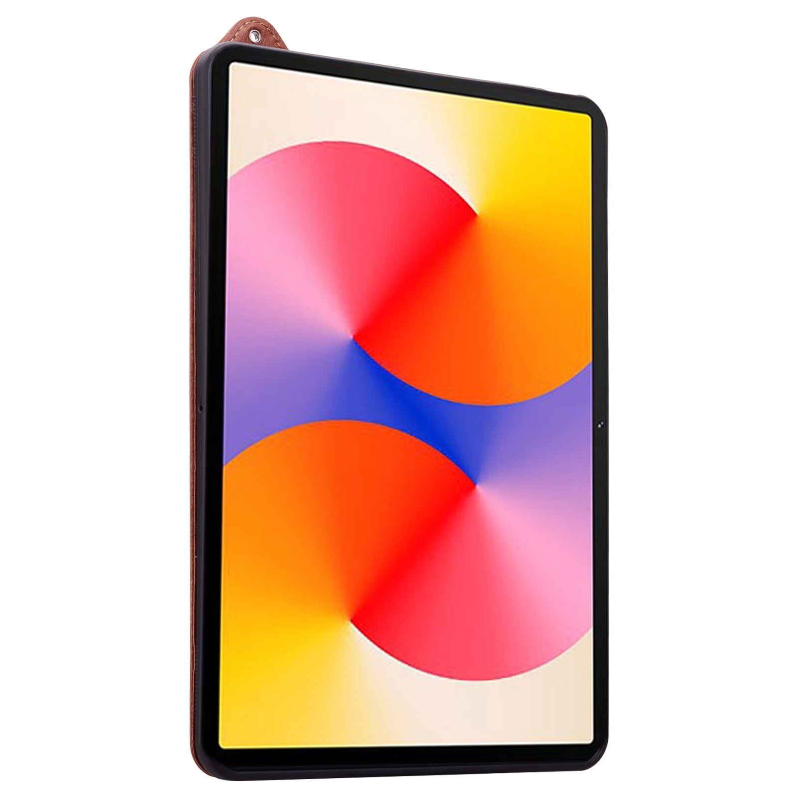 Husa tableta pentru Honor Pad X8a 11 2024, piele TPU, spate din piele cu curea de mana, maro