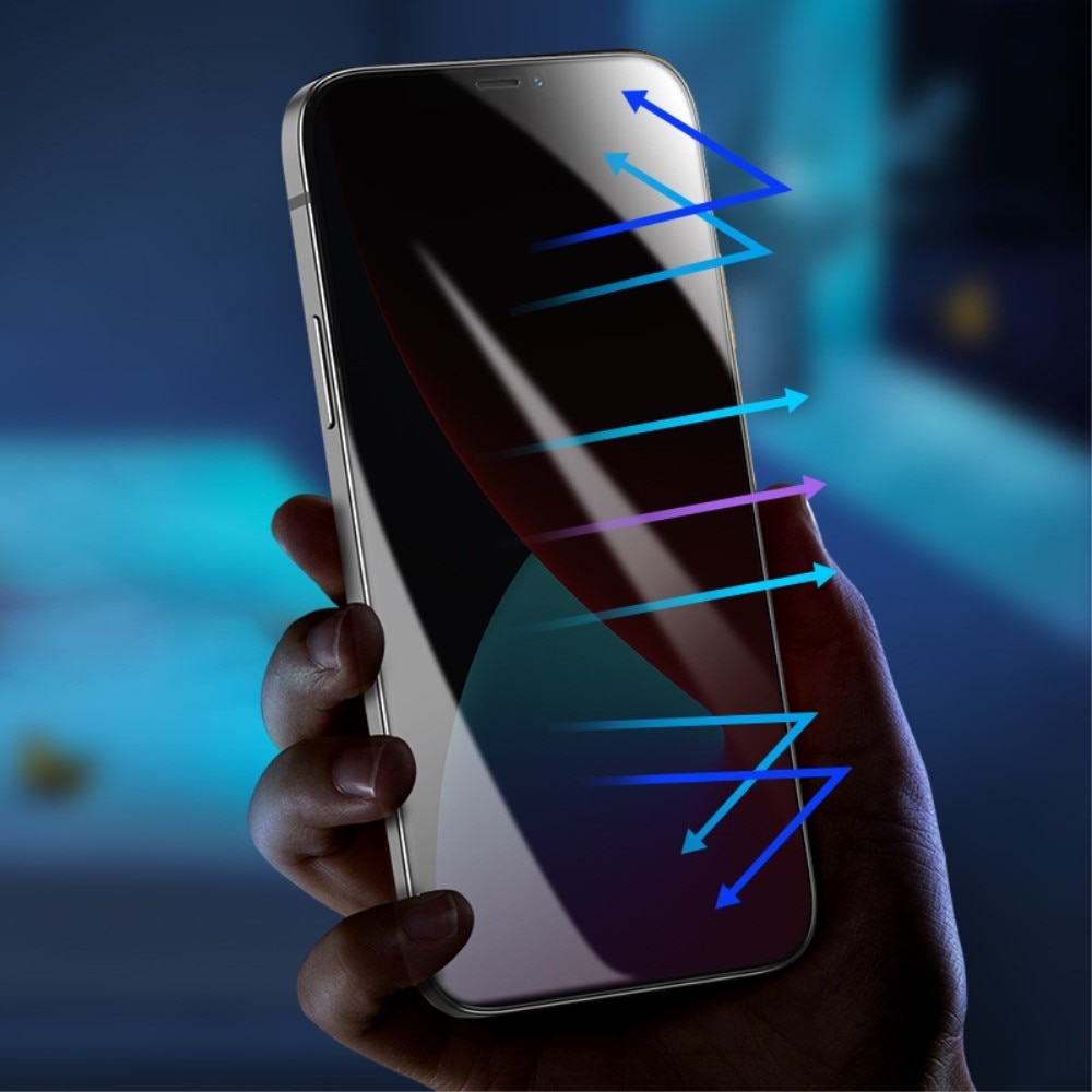 Folie sticla securizata Flippy compatibila cu Huawei P Smart 2021, Full Glue, Privacy, Negru