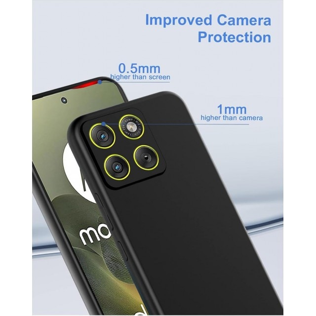 Husa Upzz® Ultra Slim New Compatibila Cu Motorola Edge 70, Silicon Soft Slim Anti Amprente, Protectie La Camera, Negru
