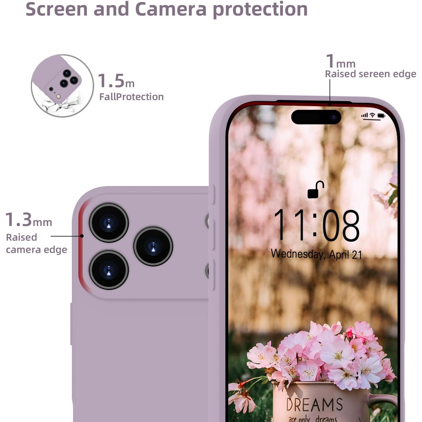 Husa Soft Touch, slim, ALC Mobile, anti soc, compatibila cu IPhone 17 Pro Max, Lila Tpu