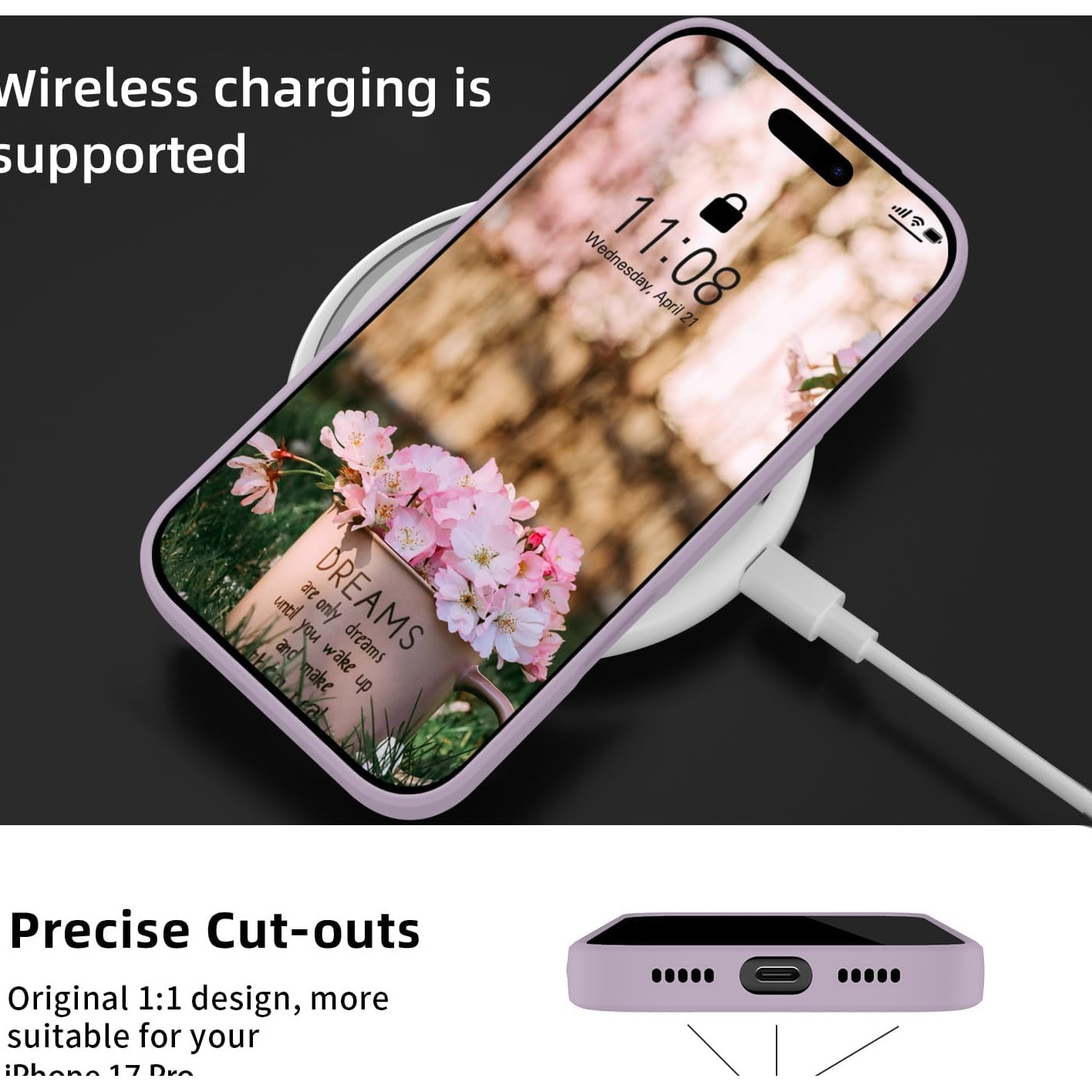 Husa Soft Touch, slim, ALC Mobile, anti soc, compatibila cu IPhone 17 Pro Max, Lila Tpu