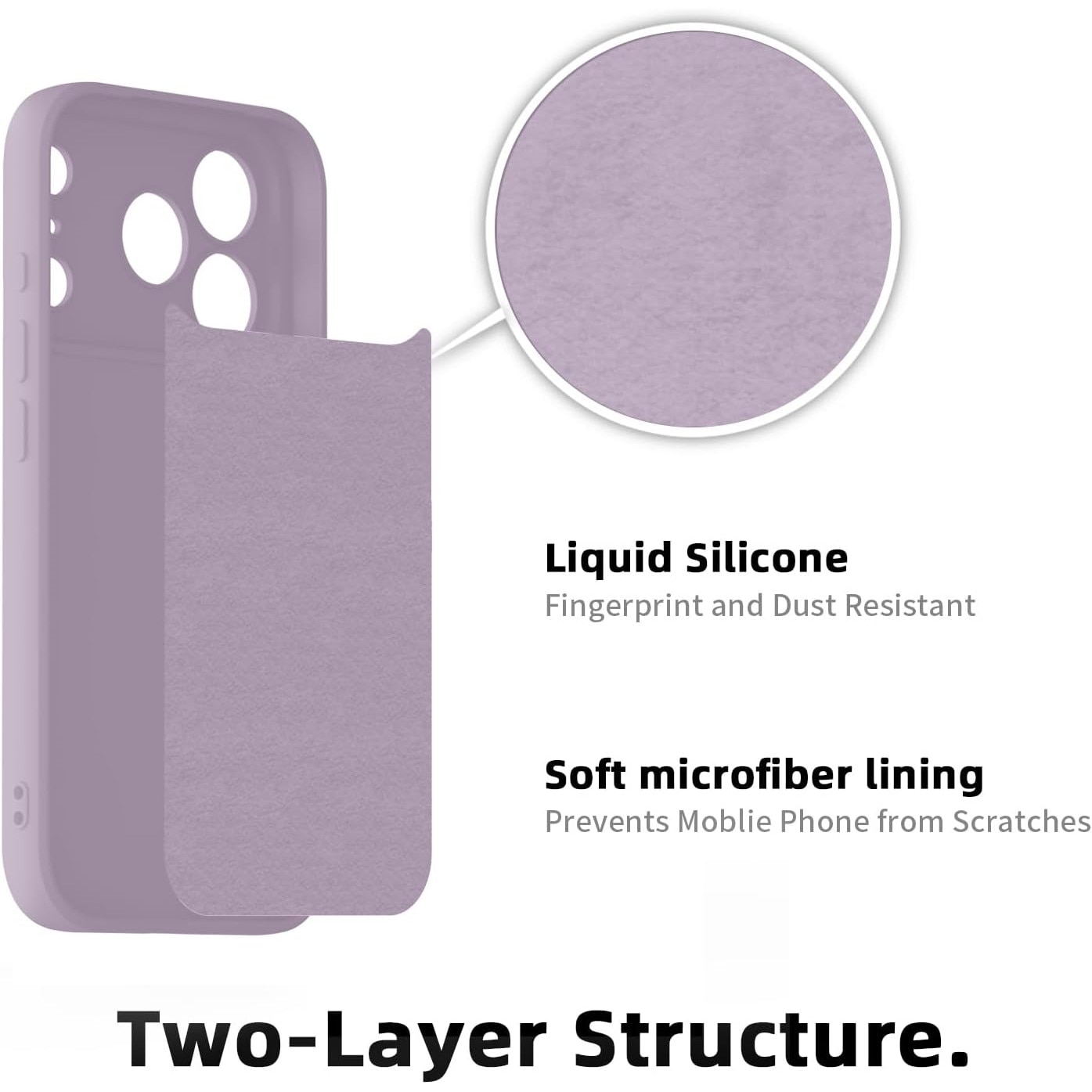 Husa Soft Touch, slim, ALC Mobile, anti soc, compatibila cu IPhone 17 Pro Max, Lila Tpu
