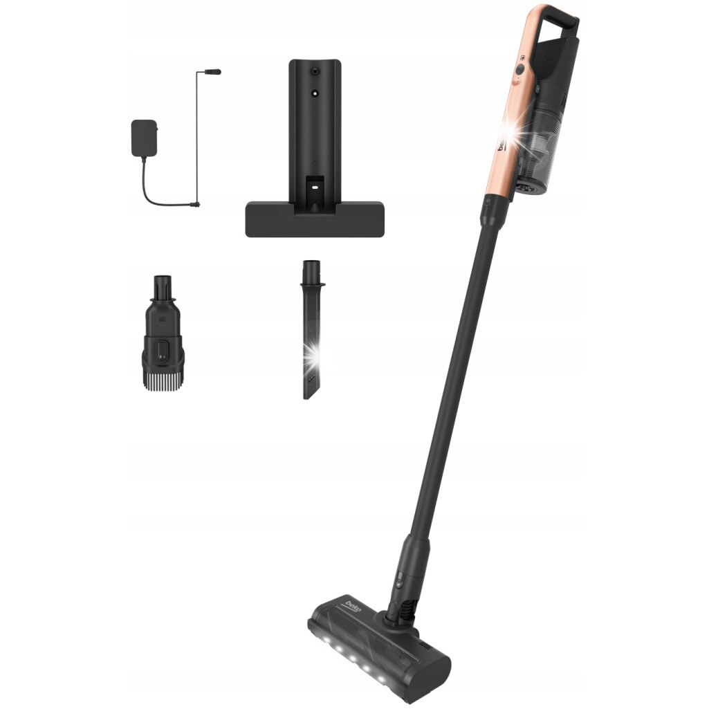 Aspirator vertical Beko VRT 65421 VC 2 in 1, negru, 75 W, 21.6 V, set cu accesorii