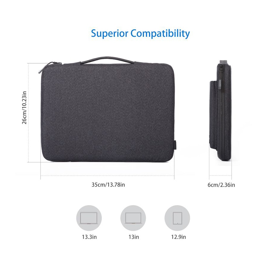 Geanta laptop waterproof, Seine Scene Orleans 14", black