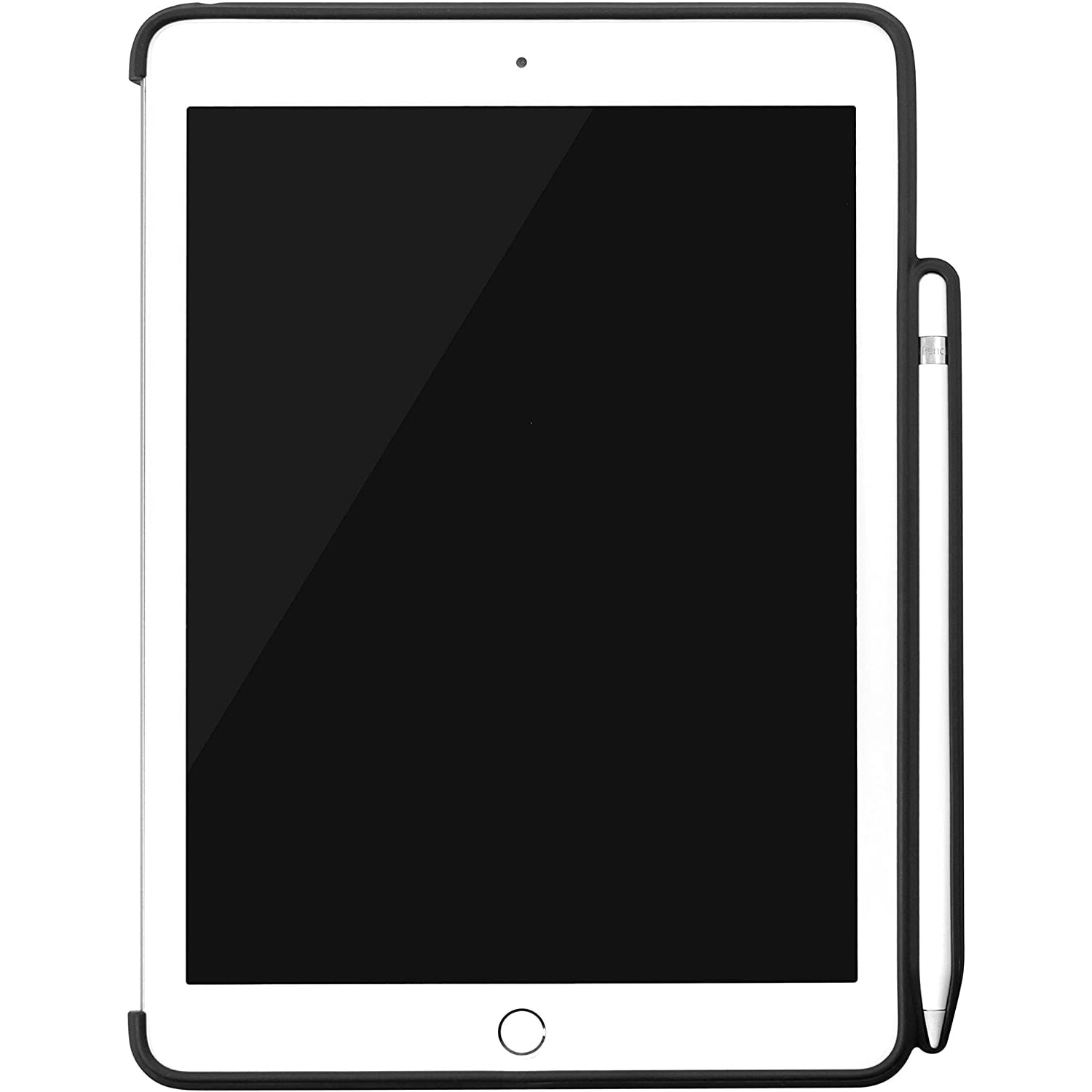 Husa de protectie pentru iPad 9.7 2017/2018, Khomo, Suport pix, Piele, Negru
