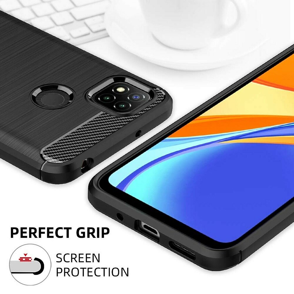 Husa pentru Xiaomi Redmi 9C / Redmi 9C NFC Techsuit Carbon Silicone Negru