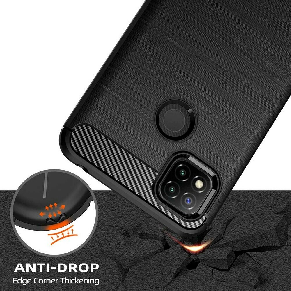 Husa pentru Xiaomi Redmi 9C / Redmi 9C NFC Techsuit Carbon Silicone Negru