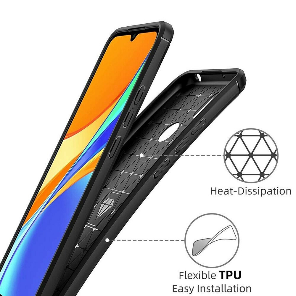 Husa pentru Xiaomi Redmi 9C / Redmi 9C NFC Techsuit Carbon Silicone Negru