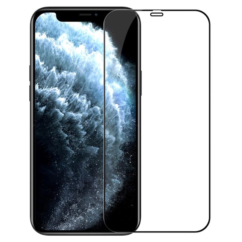 Folie protectie ecran, Sticla, pentru iPhone 12 Pro Max, Negru