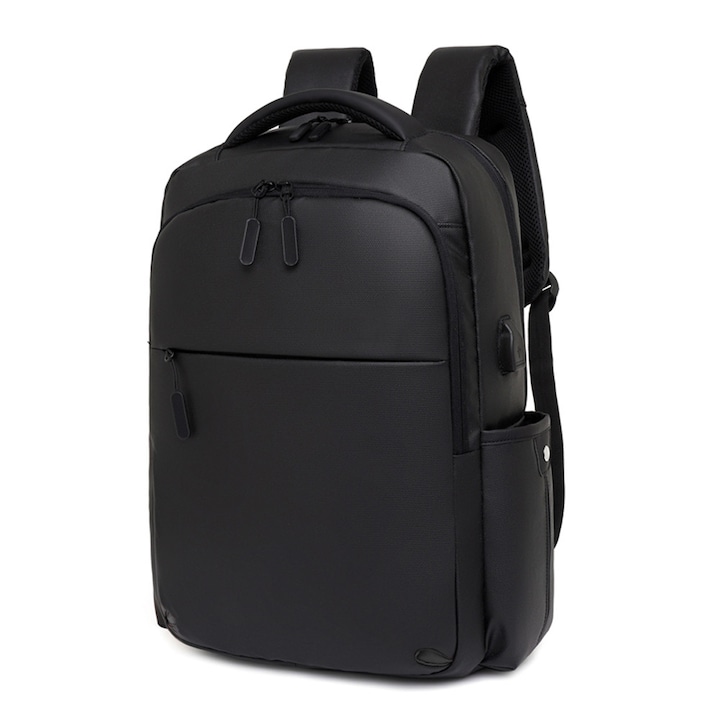 Rucsac laptop Amber, 2 compartimente pentru laptop 13" si tableta, 45x27x14cm, negru