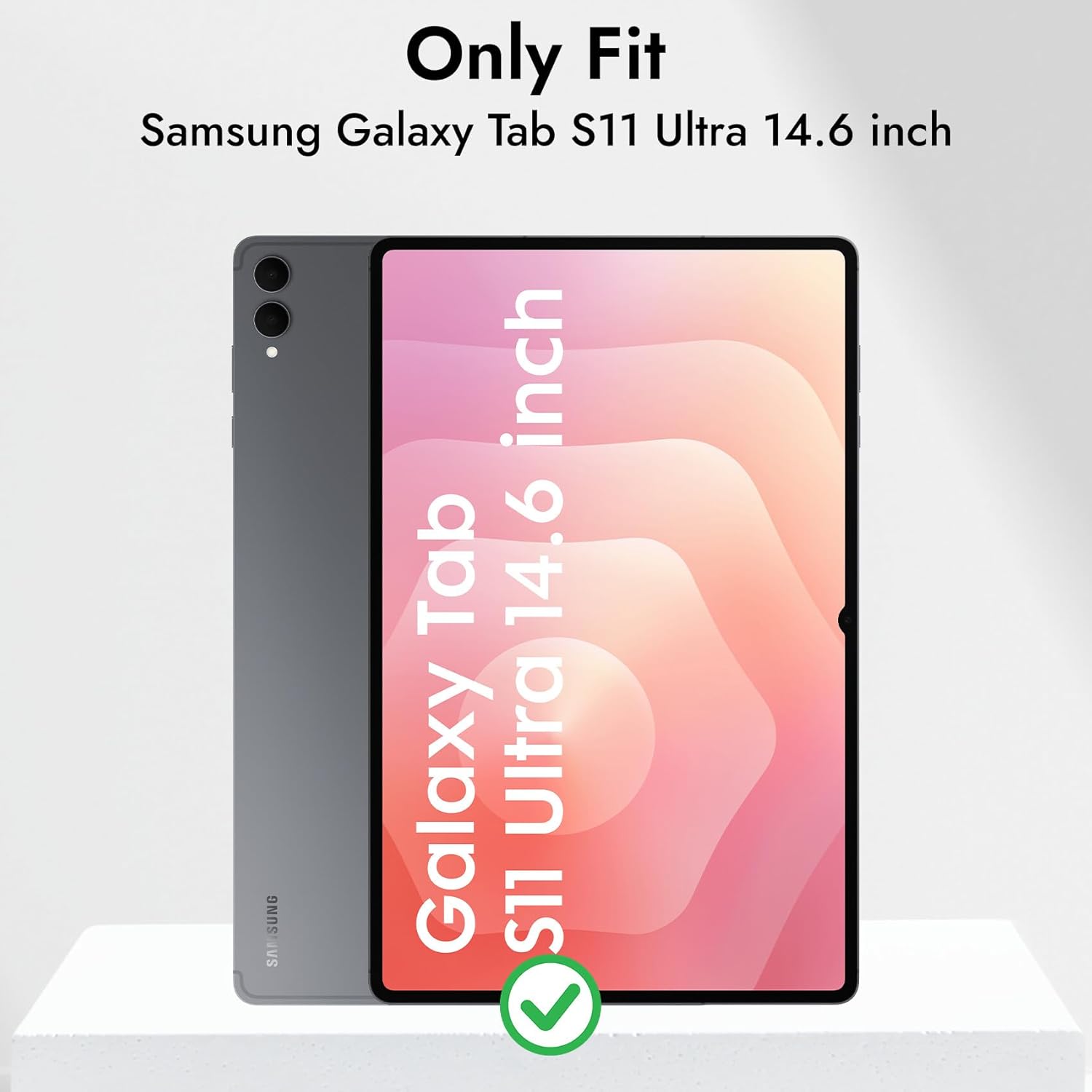 Husa pentru Samsung Galaxy Tab S11 Ultra Soft Shell Light & Slim cu functie wake-up/sleep si compartiment pentru stylus, tip stand - bleu
