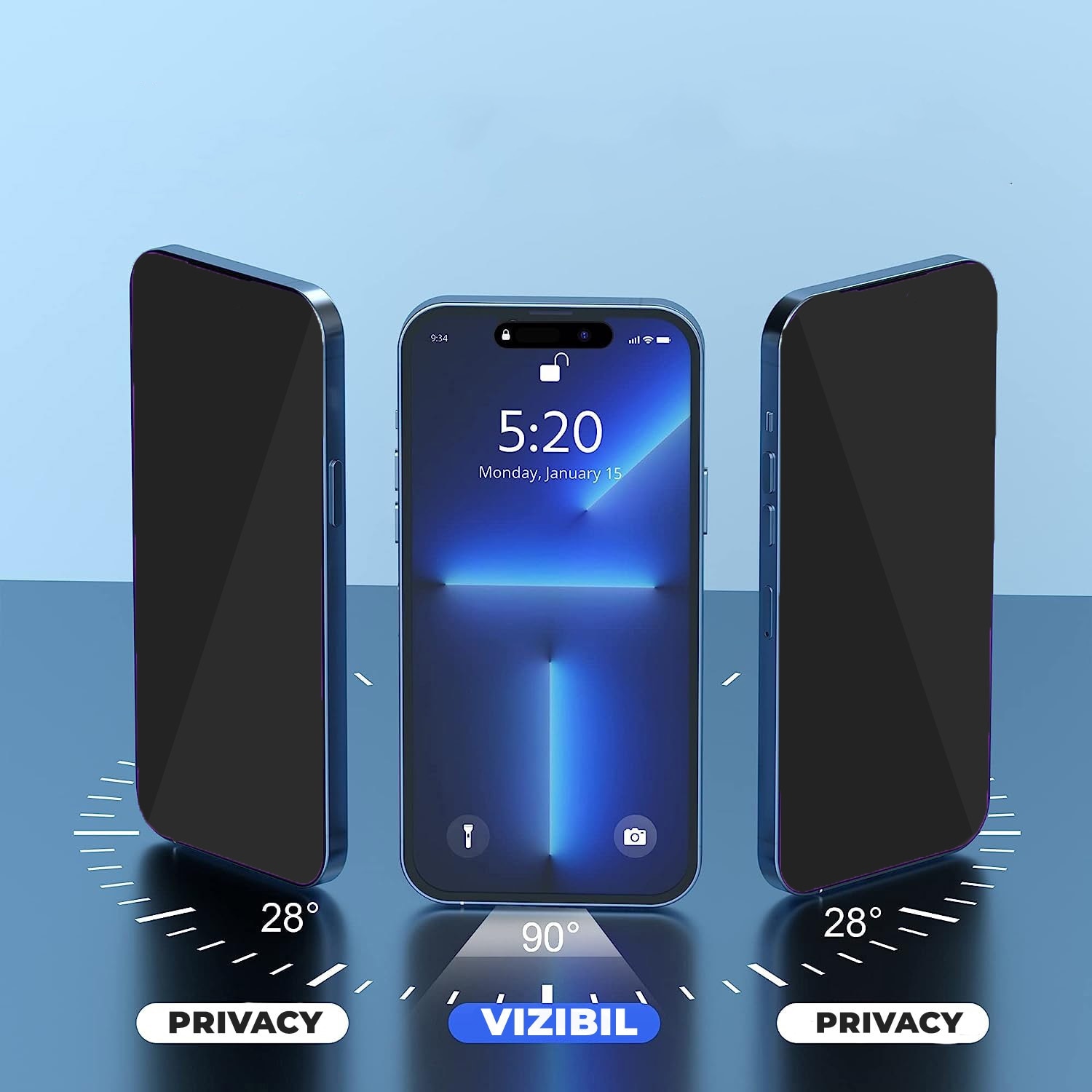Folie Sticla Privacy pentru iPhone 16 Pro Max Daden MaxProtection, Full Cover, Protectie Profesionala, Ultra Rezistenta, Calitate Premium