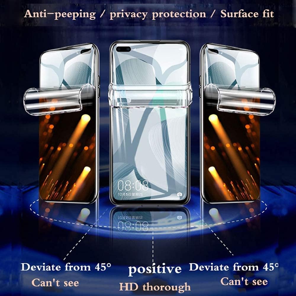 Folie Display Privacy pentru ZTE Blade A35, Folii de protectie Premium Infinity Enterprise pentru ecran telefon Fata din Hydrogel Regenerabil AntiShock, Flexibil, protectie si lipire Completa, Silicon, Set complet pentru Instalare usoara