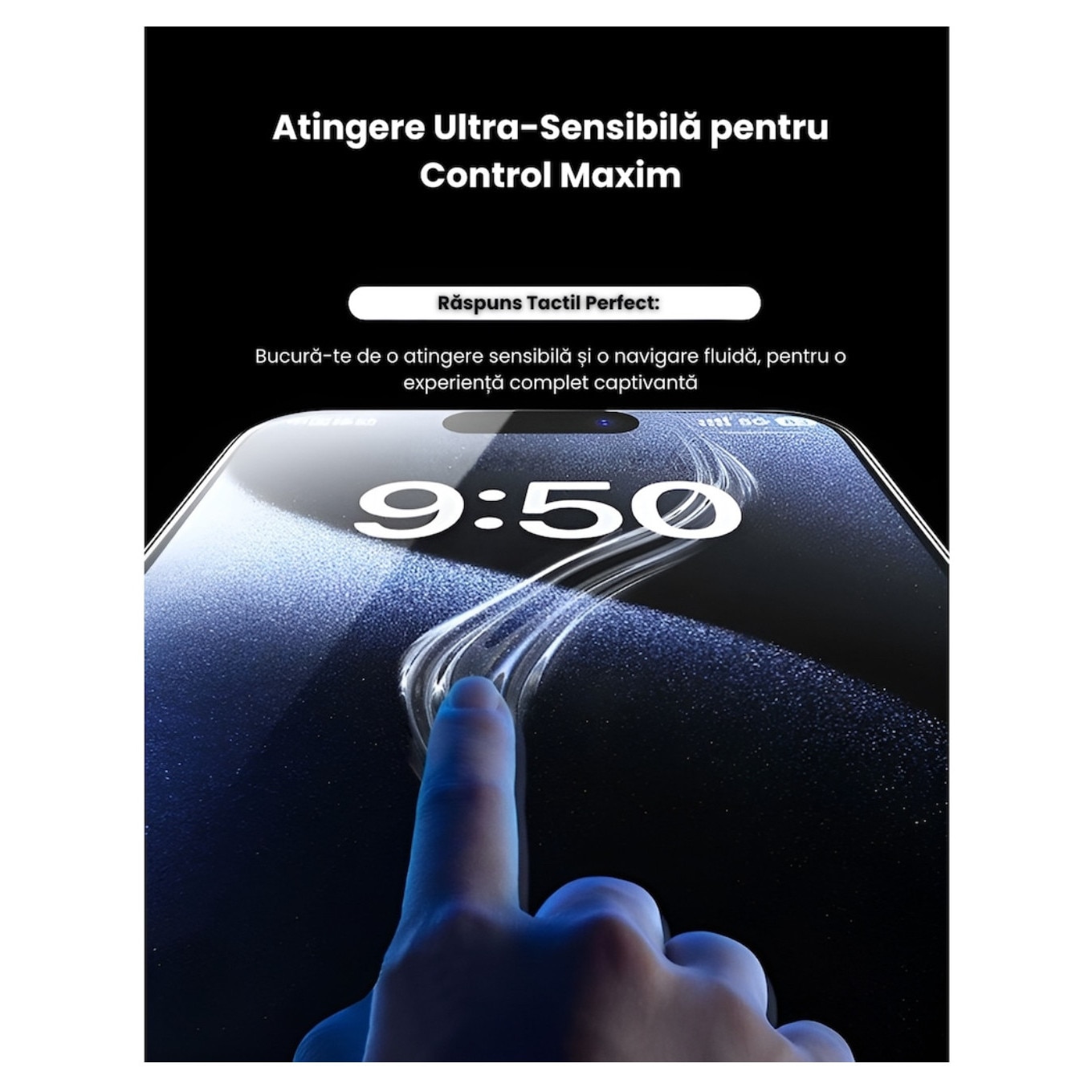 Folie Sticla Securizata, Compatibil cu iPhone 16 Pro, Gorila X instalare usoara cu dispozitiv EASYAPP pentru indepartarea prafului, Anti-zgarieturi, Anti-amprenta, anti-explozie, Anti-soc, Anti-ulei, Anti-orbire