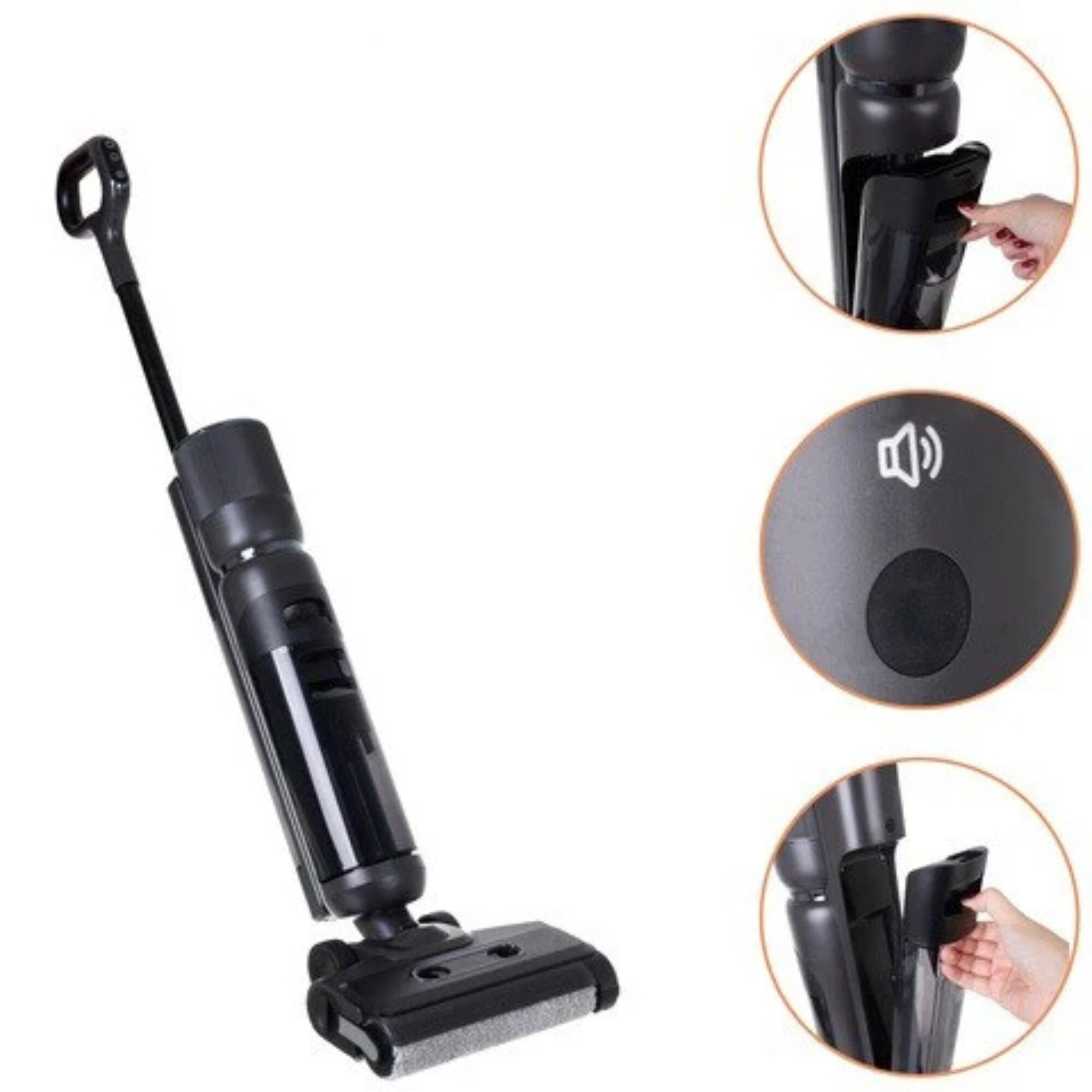 Aspirator Multifuncțional fără Fir VarioShop, 2 în 1, Putere Aspirare 16 kPa, Motor BLDC 200W, Dimensiuni 27x22x111cm