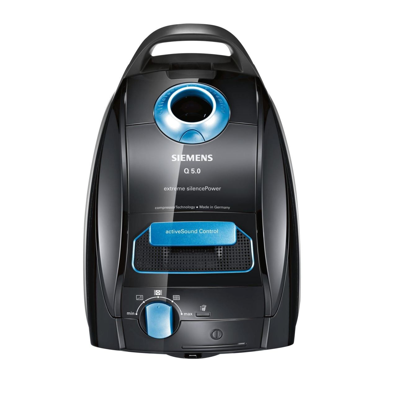 Aspirator cu sac Siemens VSQ5X1230, 850 W, 4.5 l Negru