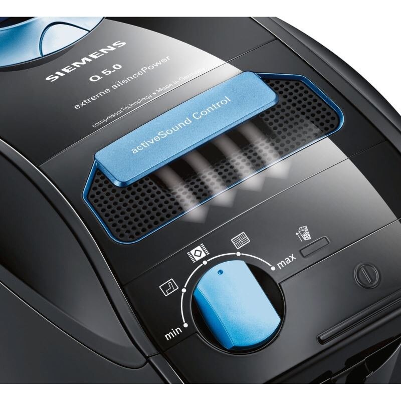 Aspirator cu sac Siemens VSQ5X1230, 850 W, 4.5 l Negru