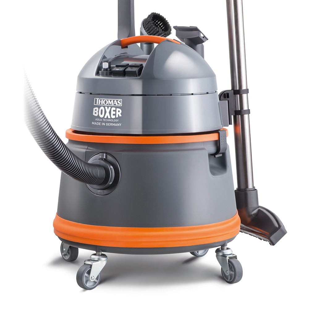 Aspirator fara sac Thomas Boxer 788119, 1400 W, sistem special cu presiune de pulverizare, Portocaliu/Gri