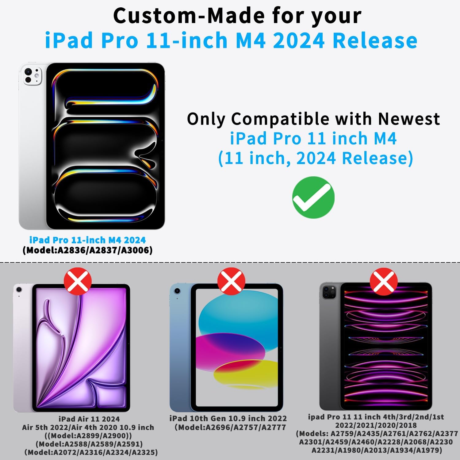 Husa pentru iPad Pro 11'' M4 2024 Patamiyar, Suport pentru Creion, Coperta Smart Slim, Usoara, Piele PU, Functie Sleep/Wake, culoare Roz