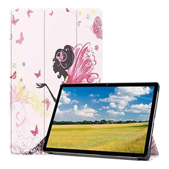 Husa Slim Sigloo, Smart Cover, Trifold, pentru Lenovo Tab P11 Pro( 2nd Gen), (TB-132FU/TB-138FU), 11.2", Elf Girl