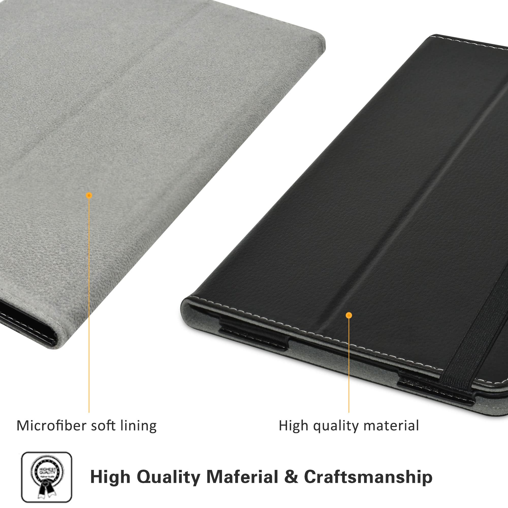 Husa MAMA MOUTH, compatibila cu Blackview Tab 16, tip carte, piele ecologica, culoare negru
