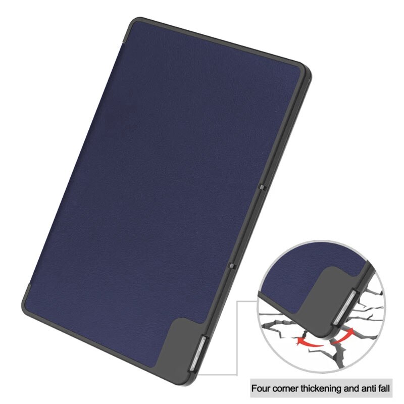 Set Husa Tableta AZIAO si Folie Silicon pentru Apple iPad 10 (2022) 10.9, Protectie Completa 360, Hydrogel Regenerabil, Full Glue, Interior Catifea, Functie de Stand, Display Protejat, Smart Cover, Colturi Anti-soc, Albastru