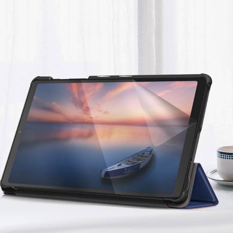 Set Husa Tableta AZIAO si Folie Silicon pentru Apple iPad 10 (2022) 10.9, Protectie Completa 360, Hydrogel Regenerabil, Full Glue, Interior Catifea, Functie de Stand, Display Protejat, Smart Cover, Colturi Anti-soc, Albastru