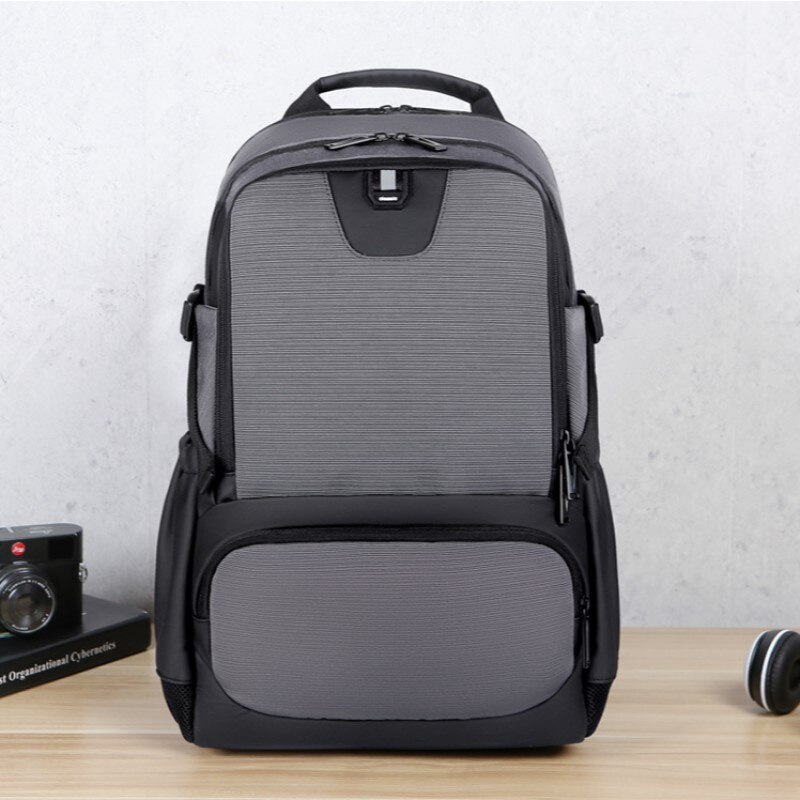 Rucsac laptop 15.6" smart casual, cu port de incarcare USB, Escalate, 46x30x22 cm, Gri
