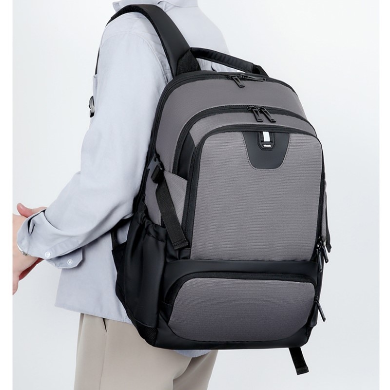 Rucsac laptop 15.6" smart casual, cu port de incarcare USB, Escalate, 46x30x22 cm, Gri