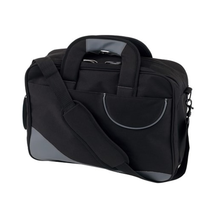 Geanta laptop reporter Weser Multi, neagra, 40 x 30 x 14 cm