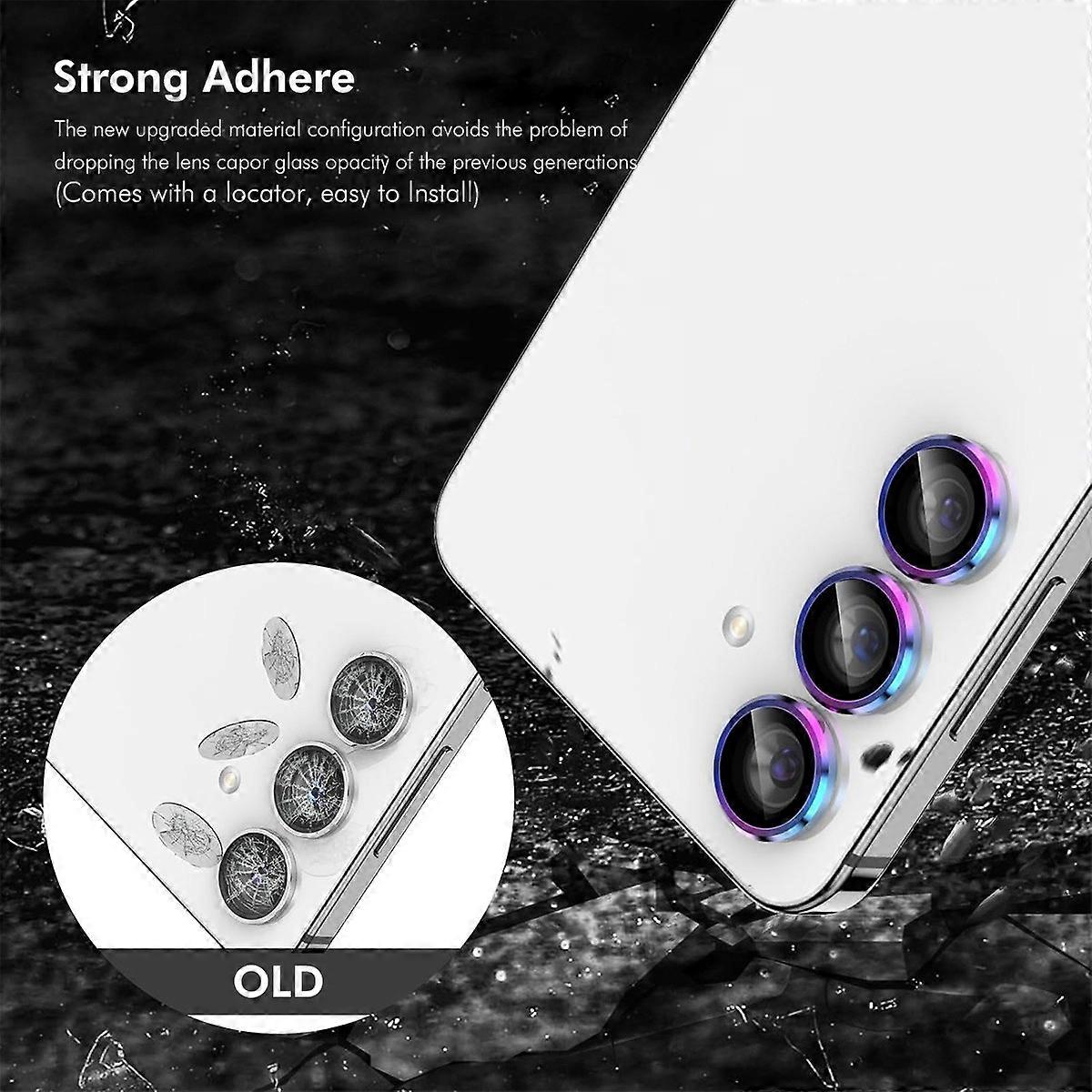 Folie Camera din sticla pentru Samsung Galaxy S25, Full Cover, 9H, Albastru, Atlas