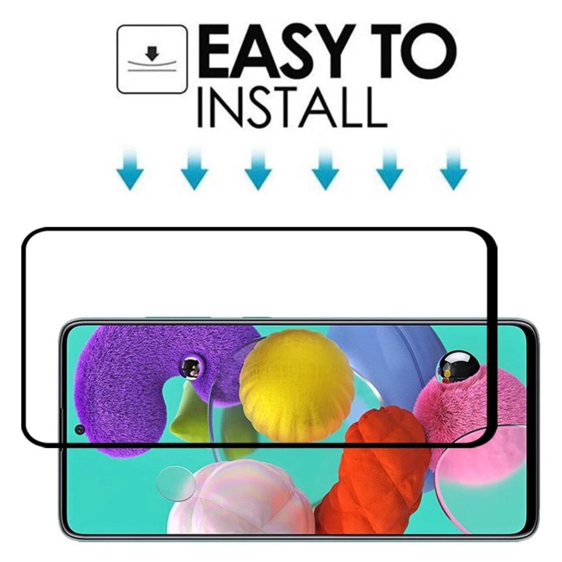 Folie Protectie Sticla securizata Mkpshield, compatibila Samsung Galaxy A36, Full Glue, Ultra HD, Margini Negre