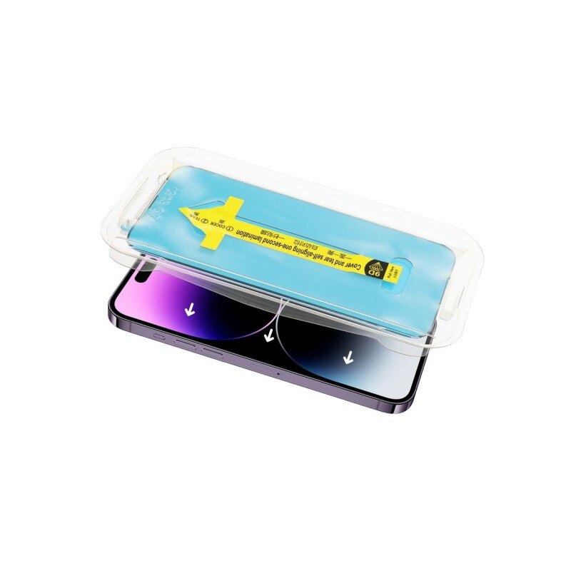 Folie Sticla Securizata Upzz Pro Compatibila Cu iPhone 14 Pro, Aplicator De Montaj Inclus