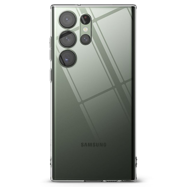 Husa protectie pentru Samsung S23 Ultra, din silicon gel, Slim, Ultra Clear, margini ridicate, decupaje protectie camere, 2MGekko, Transparenta