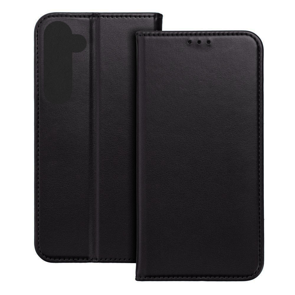 Husa pentru Samsung Galaxy S24, Piele ecologica, Premium PU Leather Book, Buzunar card, Inchidere magnetica, Functie stand / suport, Decupaj difuzor apeluri, Acoperire completa 360 de grade, Protectie fata-spate, Tip carte, Negru